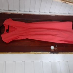 J. Crew sz 4 lazer cut midi length dress with pockets pit 17 inches V Neck